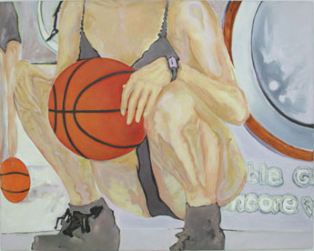 Bruno Perramant, Basketball Girl #5, 1999, oil on canvas, 73 x 92 cm