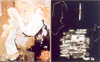Bruno Perramant, Black back, 2000, oil on canvas, 2 x (92 x 73 cm)