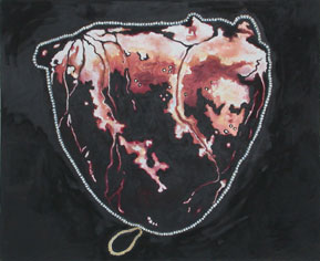 Bruno Perramant, Coeur #7, 1997, oil on canvas, 60 x 73 cm