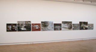 Les Fleuves, 2003, polyptych, oil on canvas, 100 x 1050 cm