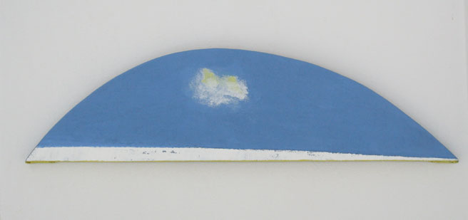 JCJ Vanderheyden,Horizon met wolk, 2002/4, olie op linnen, 19 x 75 cm