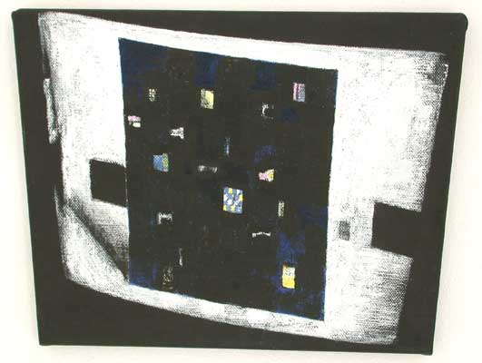 JCJ Vanderheyden, Monitor, 1998, olie op linnen, 30 x 40/35 cm 