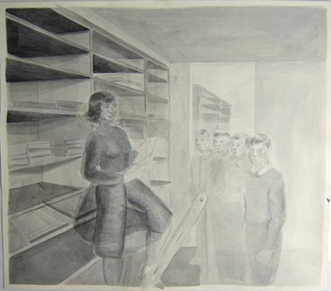 z.t., 1997, potlood, inkt/papier, 48,7 x 55,2 cm