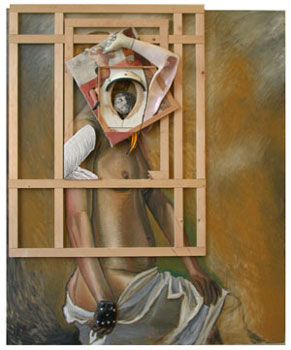 Beno�t Hermans, Ecce Homo, 2004, diverse materialen, 182 x 150 cm