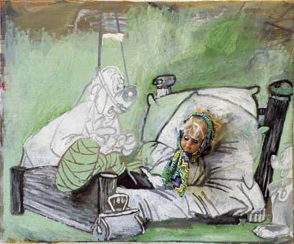Beno�t Hermans, Schwerkraft und Gnade, 2004, diverse materialen, 75 x 90 cm