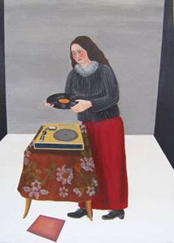 Danielle Lemaire, De Muziekdraagster, 2005, olieverf op linnen, 70 x 50 cm