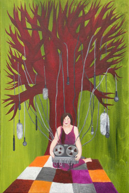 Danielle Lemaire, Veldopneemster II, 2005, olieverf op linnen, 60 x 40 cm